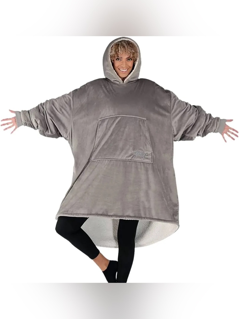 THE COMFY Sherpa-Lined Hoodie - Brown